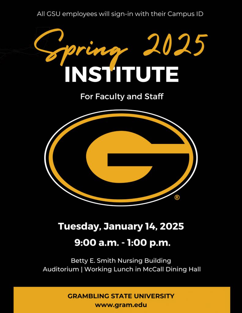 Spring 2025 Institute - Tuesday, Jan. 14, 9am - 1pm Nursing Building Auditorium