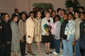 Former Louisiana Governor with GSU Students.