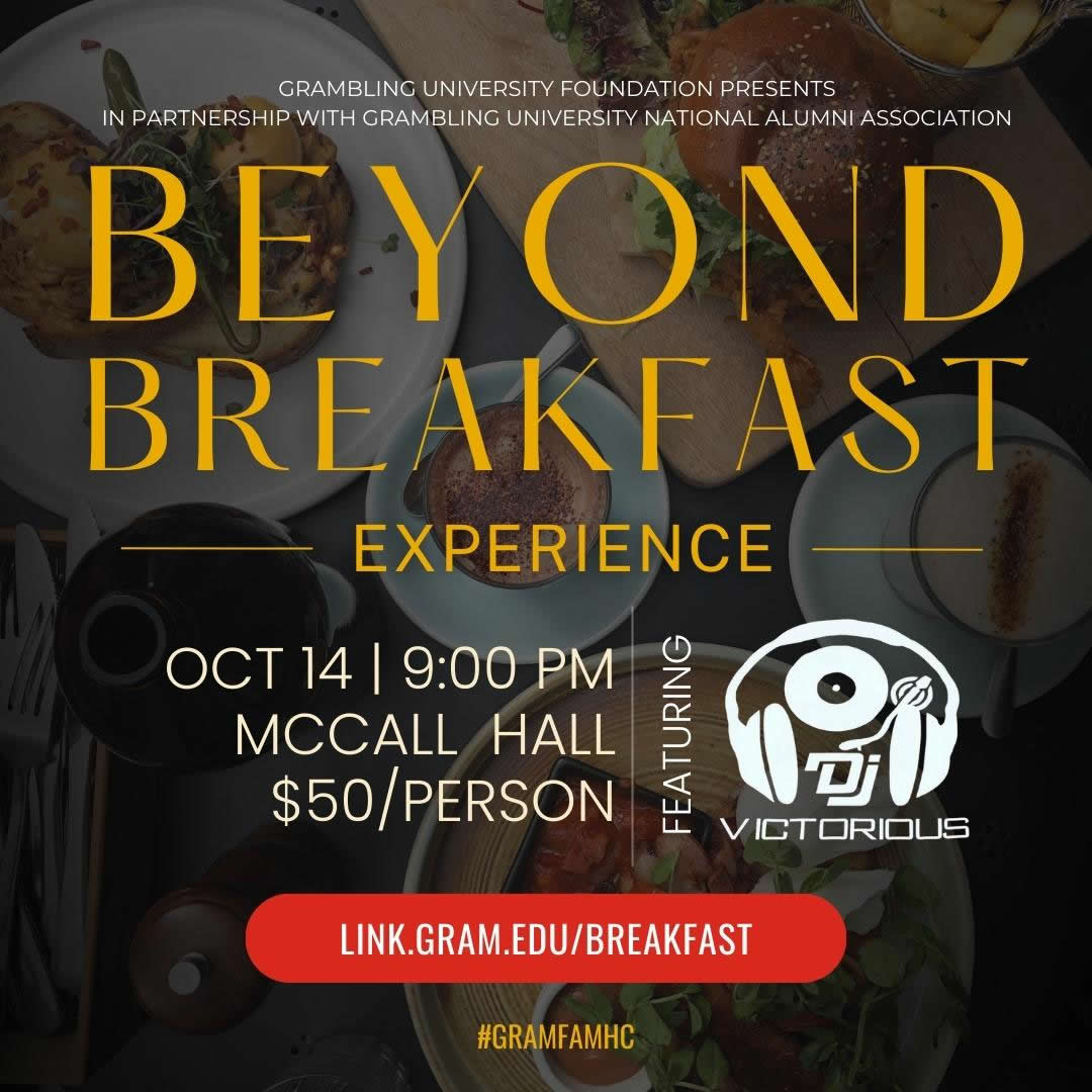 Beyond Breakfast Experience, McCall Dining Hall - Sat. Oct 14, 9PM