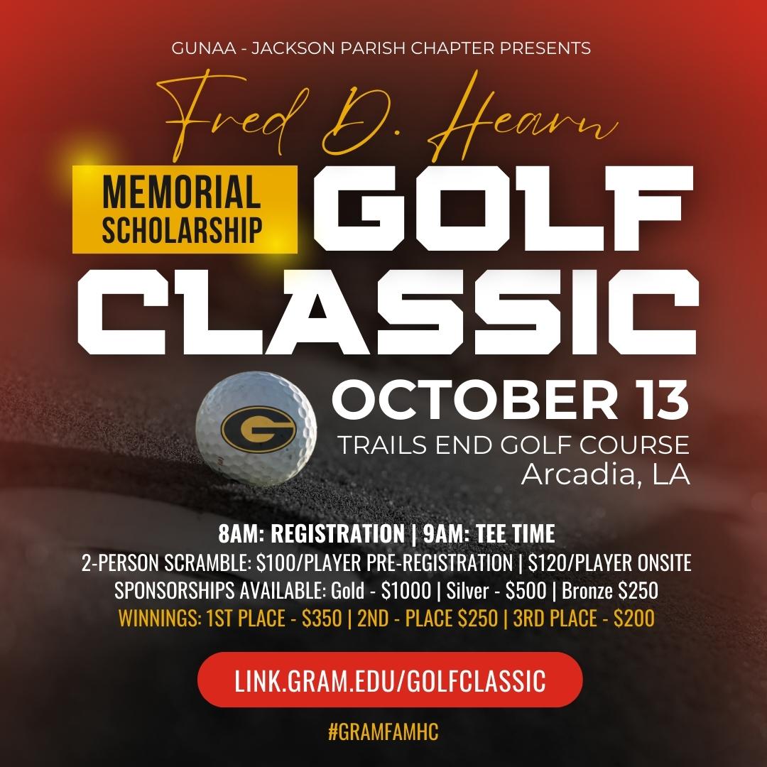 Fred D. Hearn Memorial Golf Classic, Trails End Golf Course, Arcadia, LA - Fri. Oct 13, 8AM