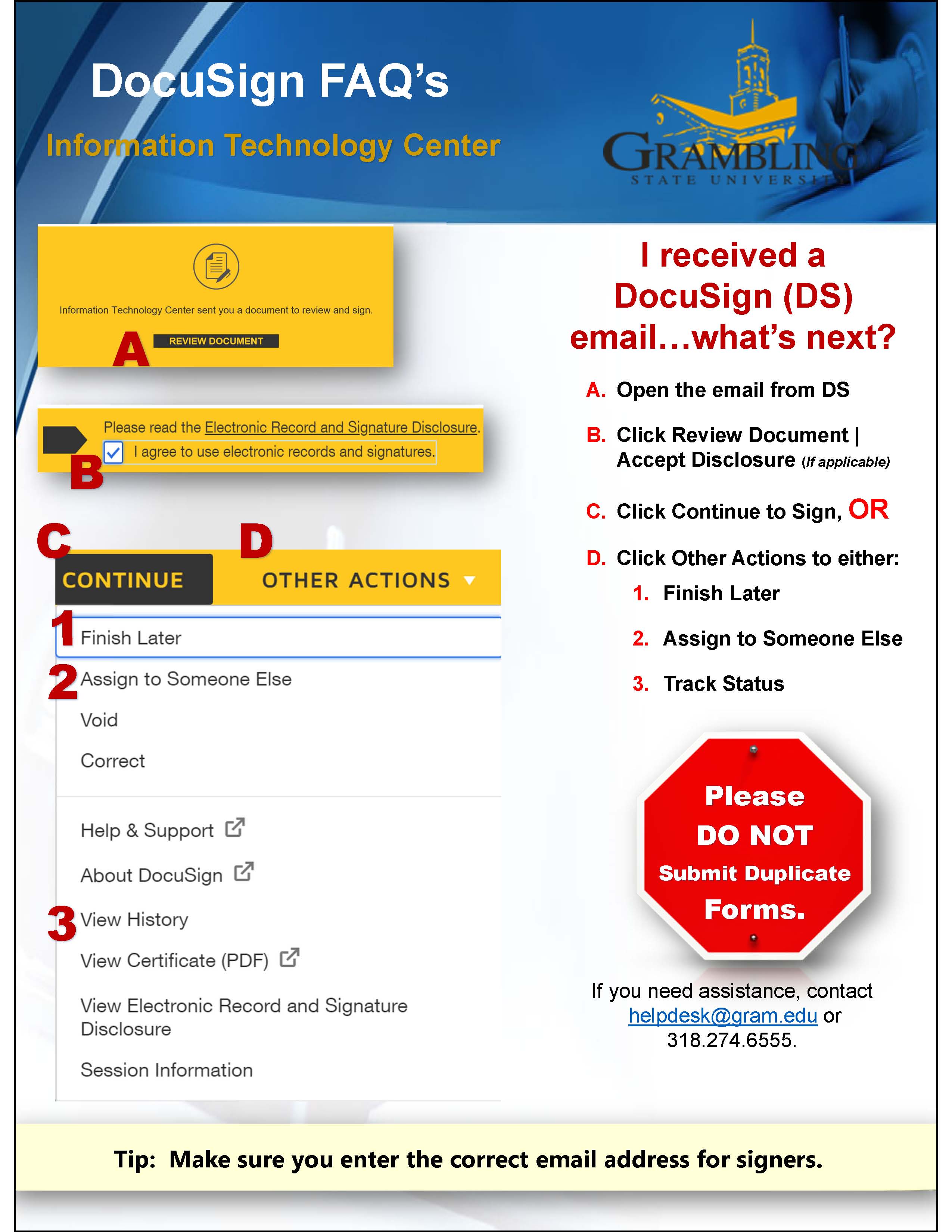 Docusign Tips Flyer