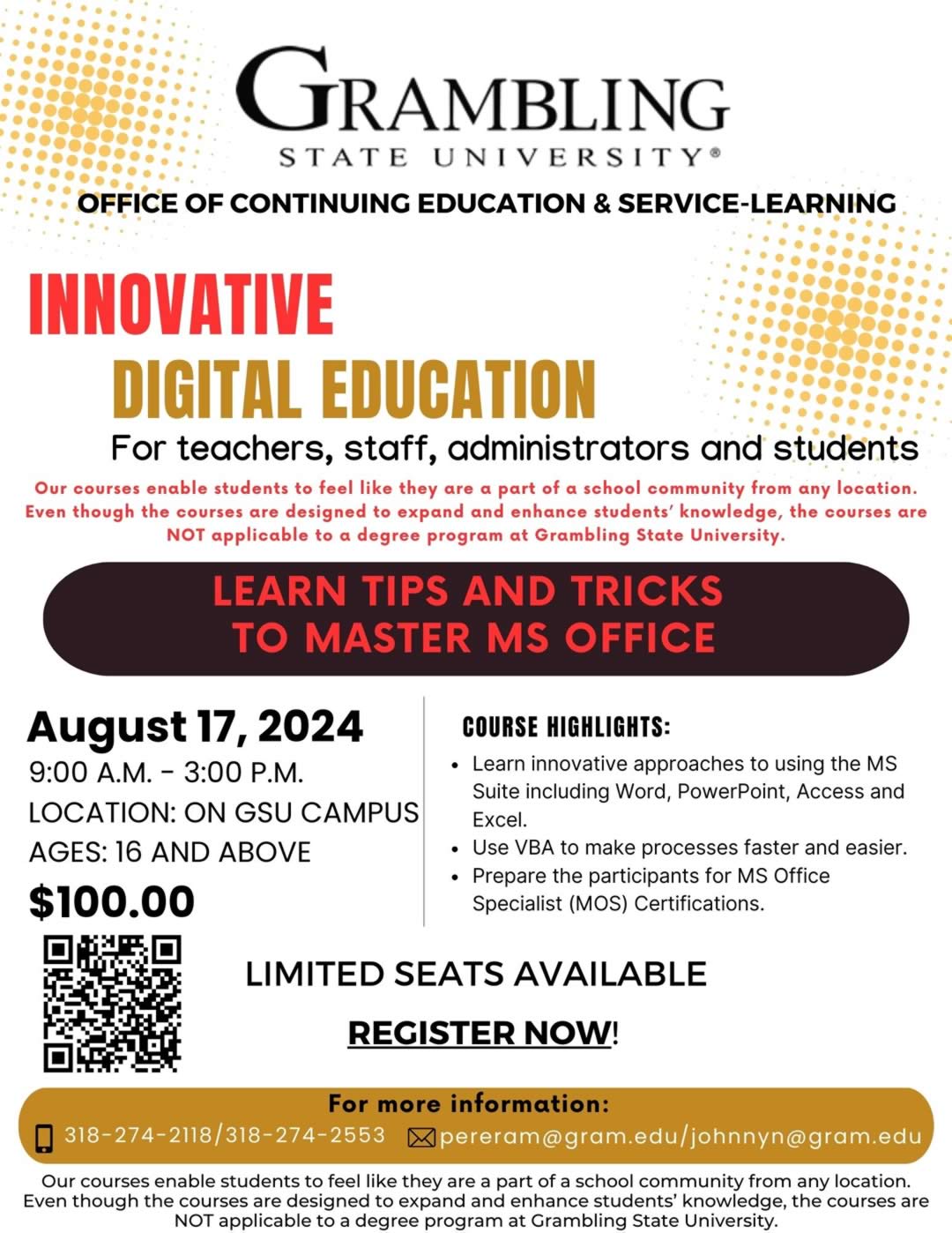 Innovative Digital Education Workshop Flyer - For teachers, staff, administrators, and students