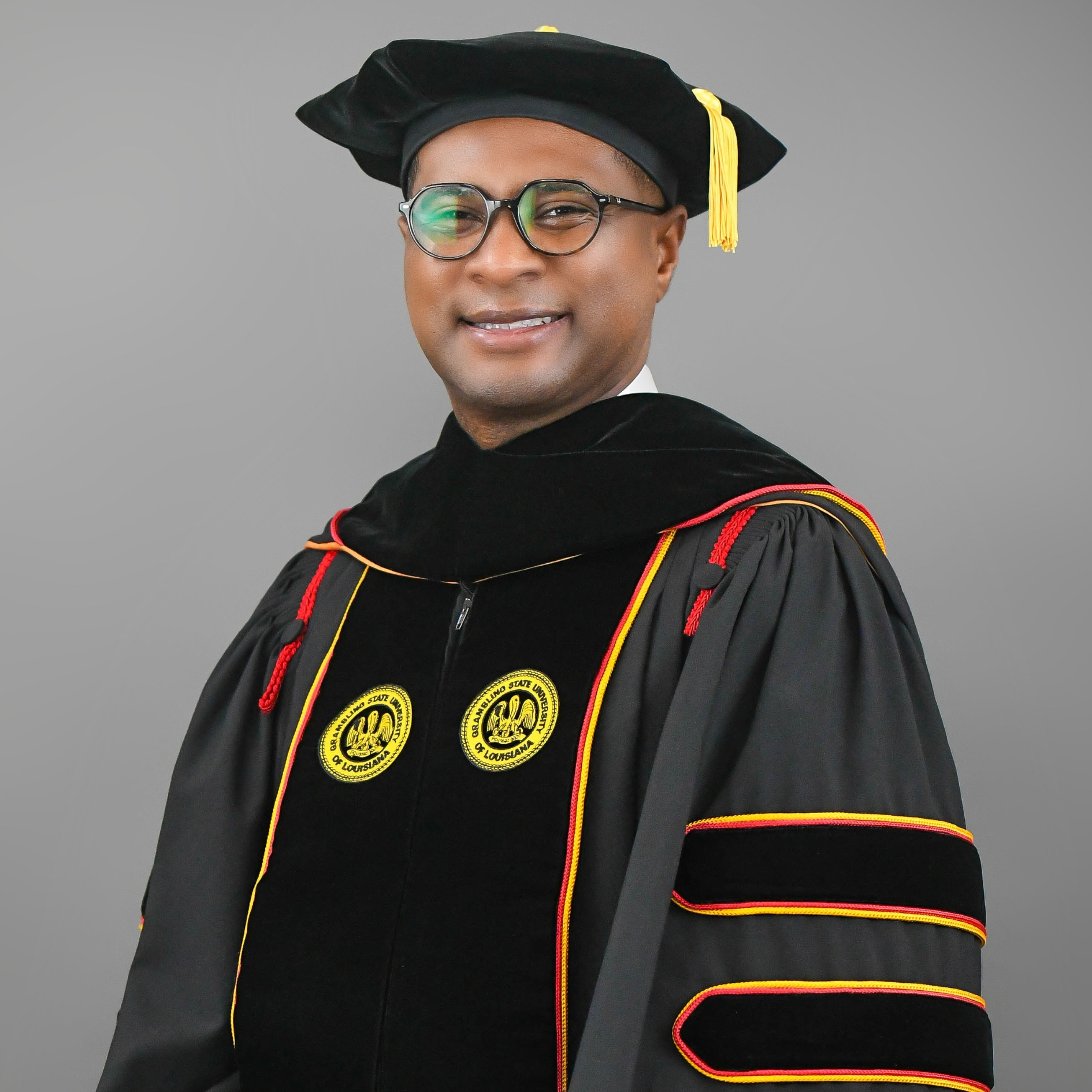 President Lemelle wearing regalia