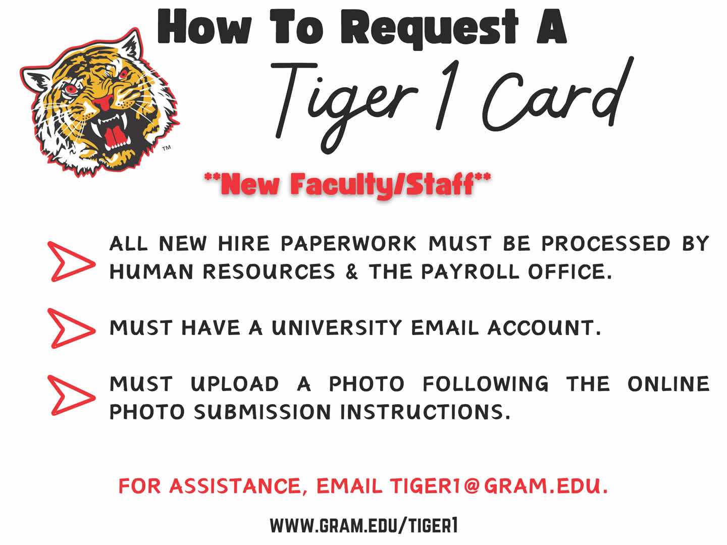 How to Request A Tiger1 Card - FacultyStaff (Page 1)