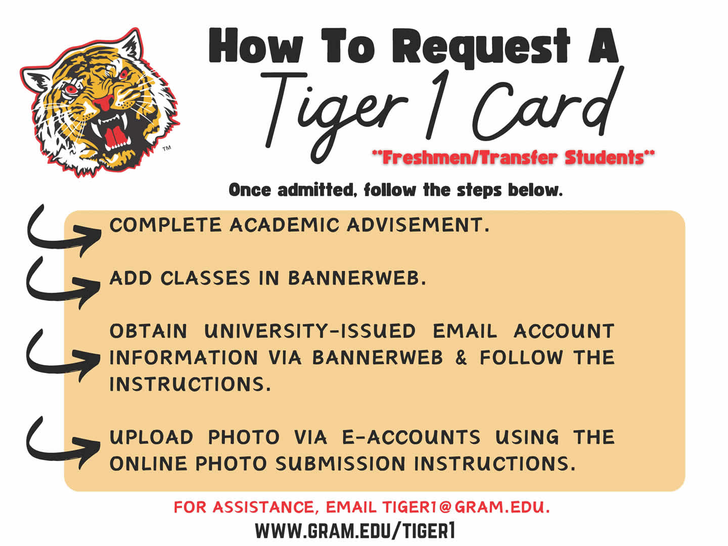 How to Request A Tiger1 Card - Students (Page 1)