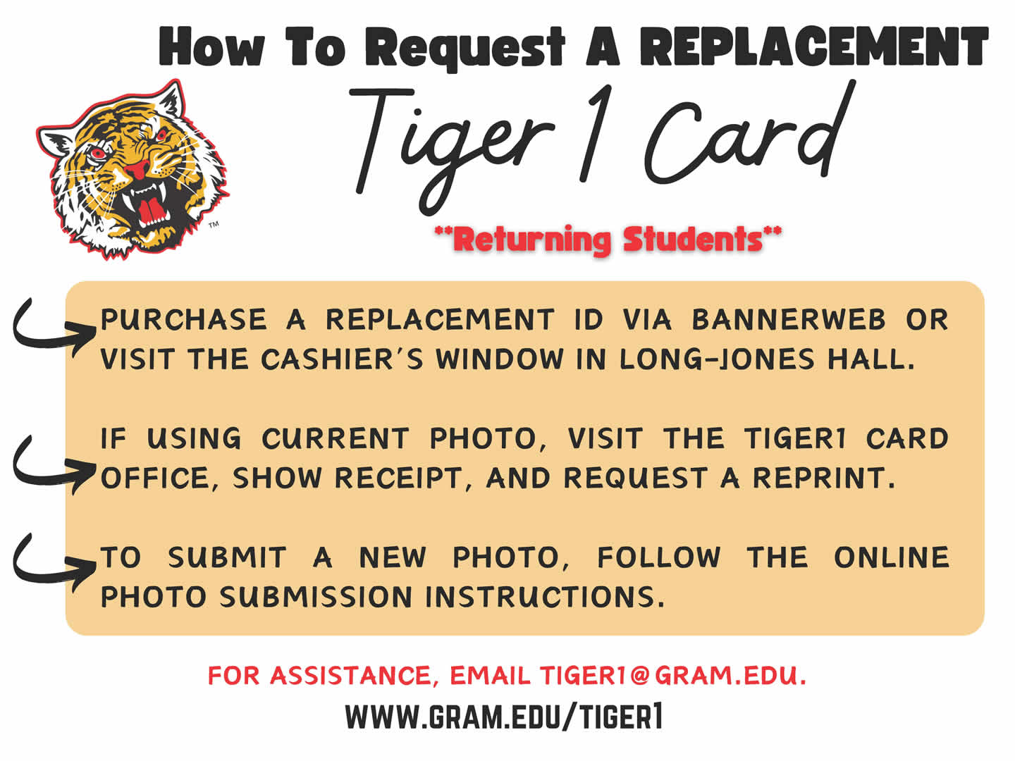 How to Request A Tiger1 Card - Students (Page 2)