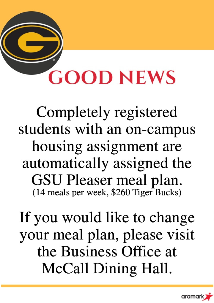 Meal Plan Notice